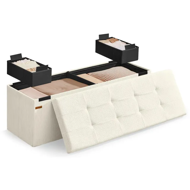 songmics-sitzbank-mit-stauraum-110-cm-cremewei-lsf604w01 image 1