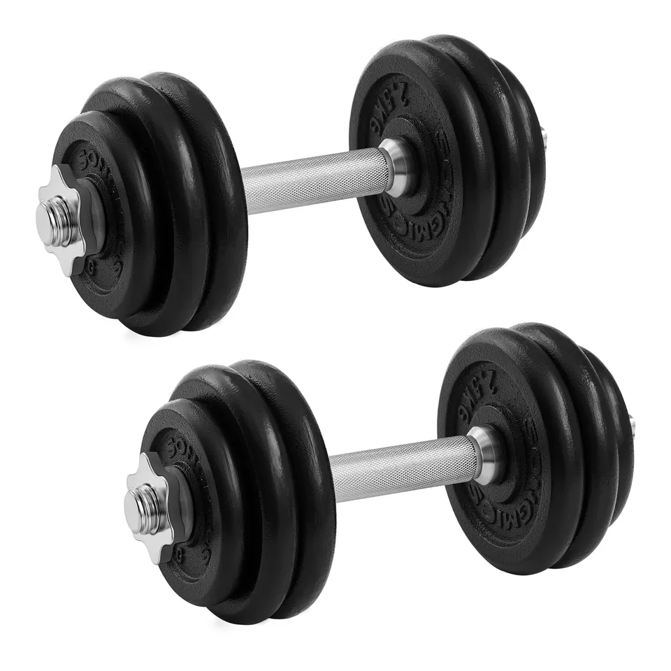 songmics-hantelset-gusseisen-verstellbar-30-kg-2x-15-kg-kurzhanteln-schwarz image 1