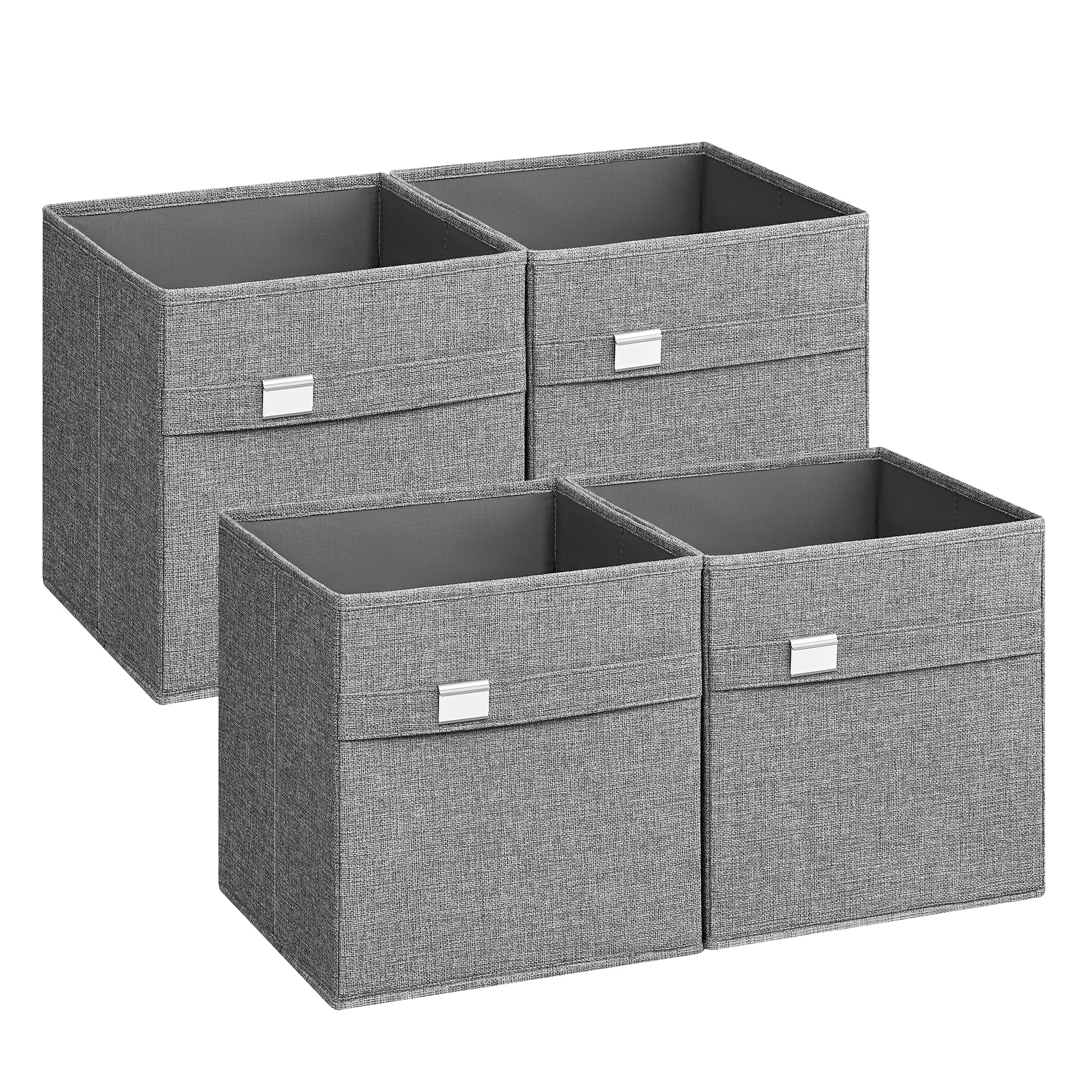 songmics-aufbewahrungsbox-4er-set-30x30x30-cm-taubengrau-rob230g04 image 1