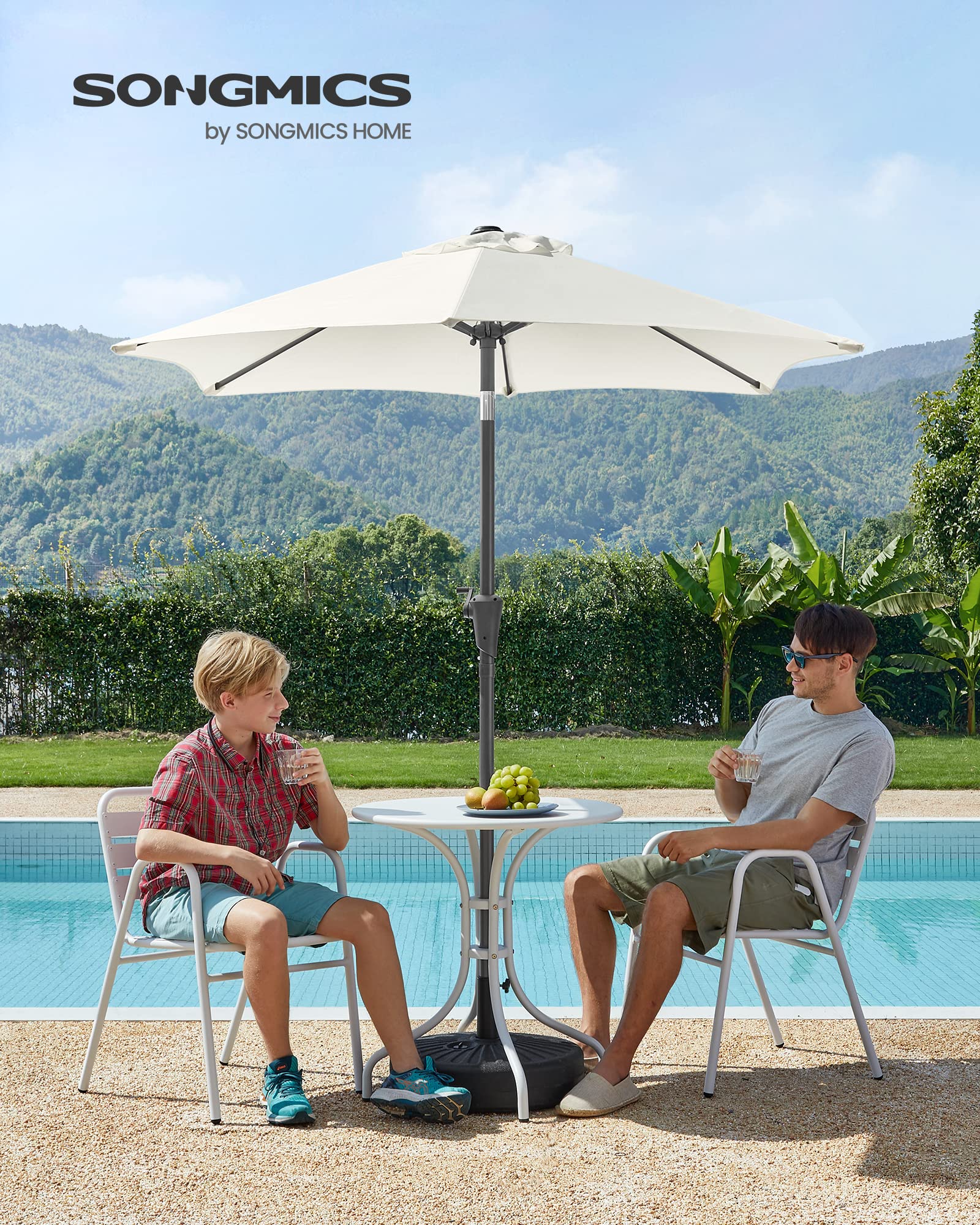 songmics-sonnenschirm-200-cm-mit-kurbel-upf-50-beige-gpu202m01 image 2