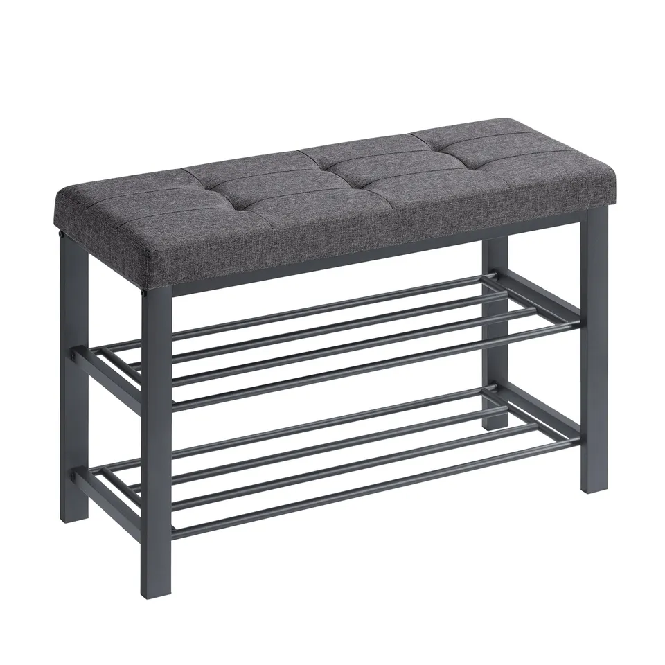 songmics-schuhbank-mit-3-ebenen-sitzpolster-leinen-metallrahmen-bis-200-kg image 1