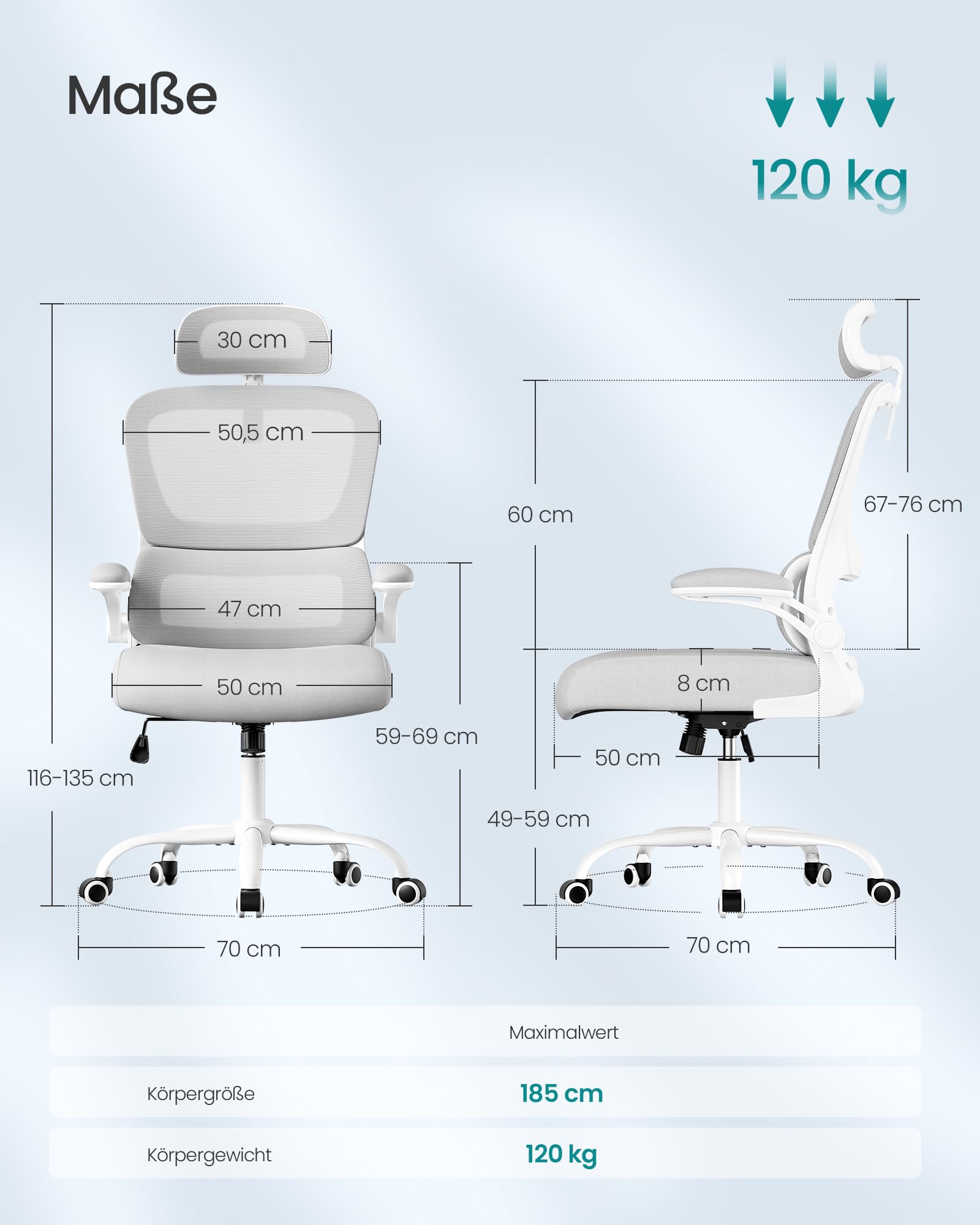 songmics-b-rostuhl-netzstuhl-obn041g01-ergonomisch-taubengrau image 3