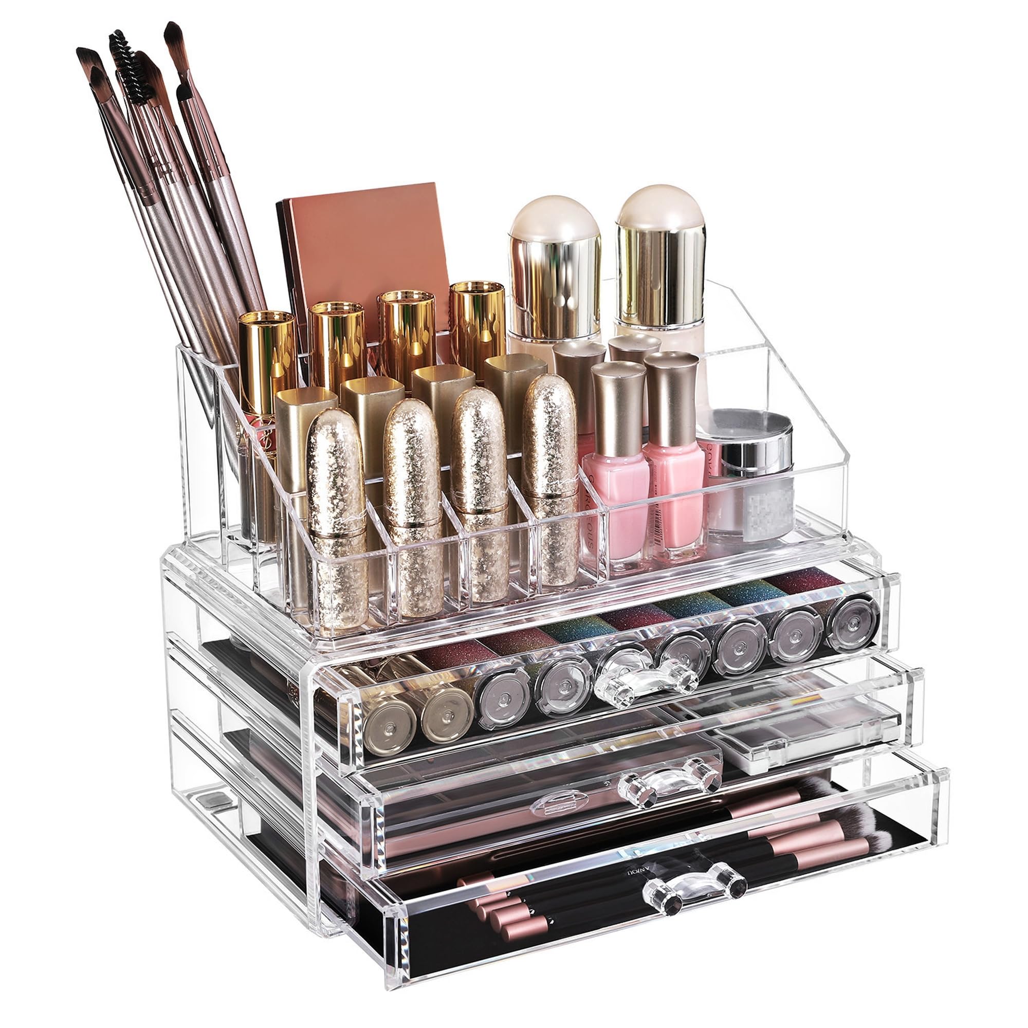 songmics-make-up-organizer-transparent-mit-3-schubladen-15-f-chern image 1