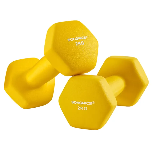 songmics-hanteln-2er-set-2-x-2-kg-kurzhanteln-neopren-gelb-syl064yl image 1