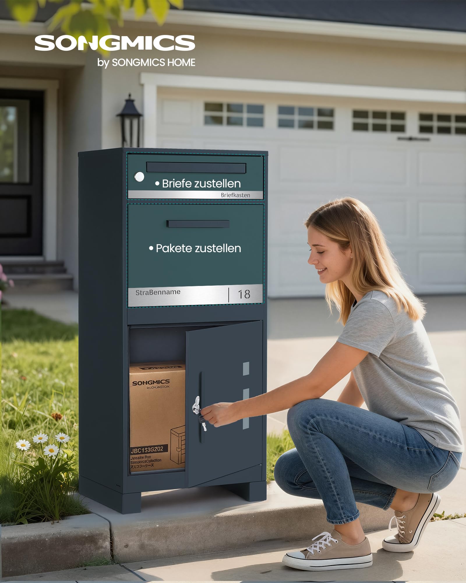 songmics-paketbox-mit-briefkasten-personalisierbar-stahl-55-l image 2