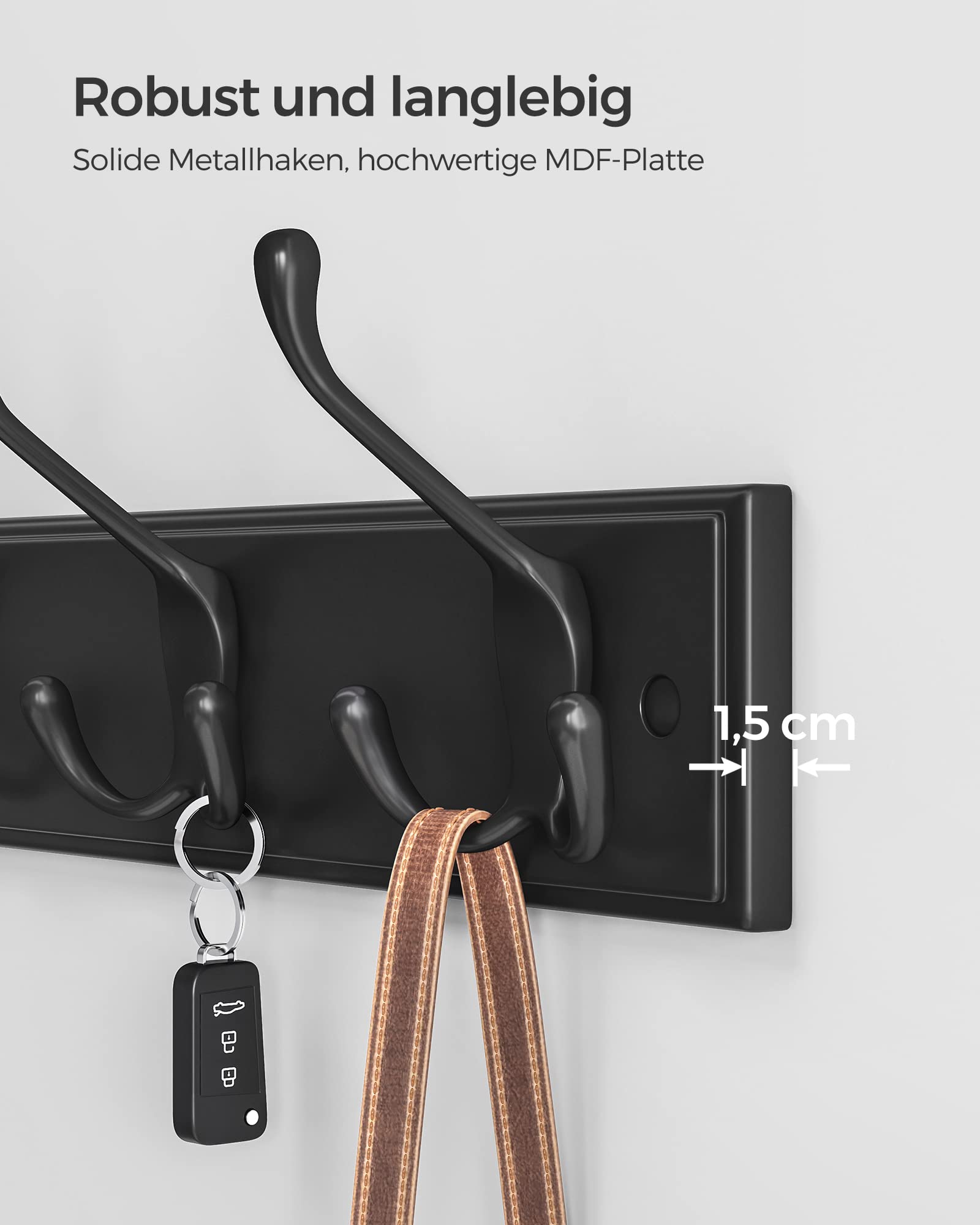 songmics-garderobenleiste-mit-4-dreifach-haken-schwarz-lhr030b01 image 4