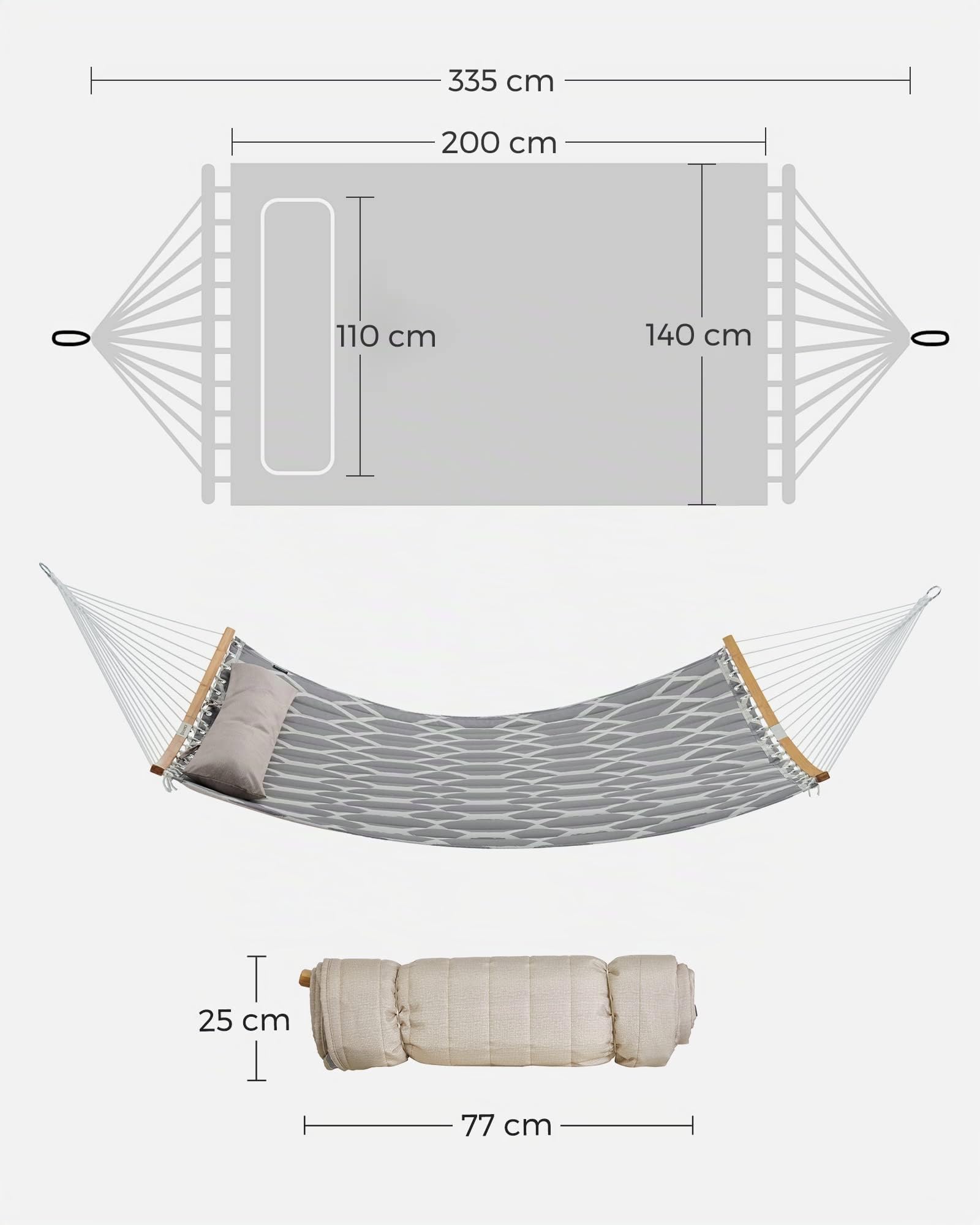songmics-gdc034g02-h-ngematte-200-x-140-cm-grau-beige-bis-225-kg image 2