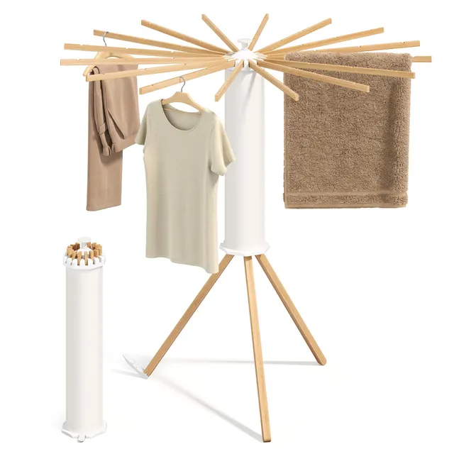 songmics-w-schest-nder-klappbar-drehbar-16-arme-aus-holz image 1