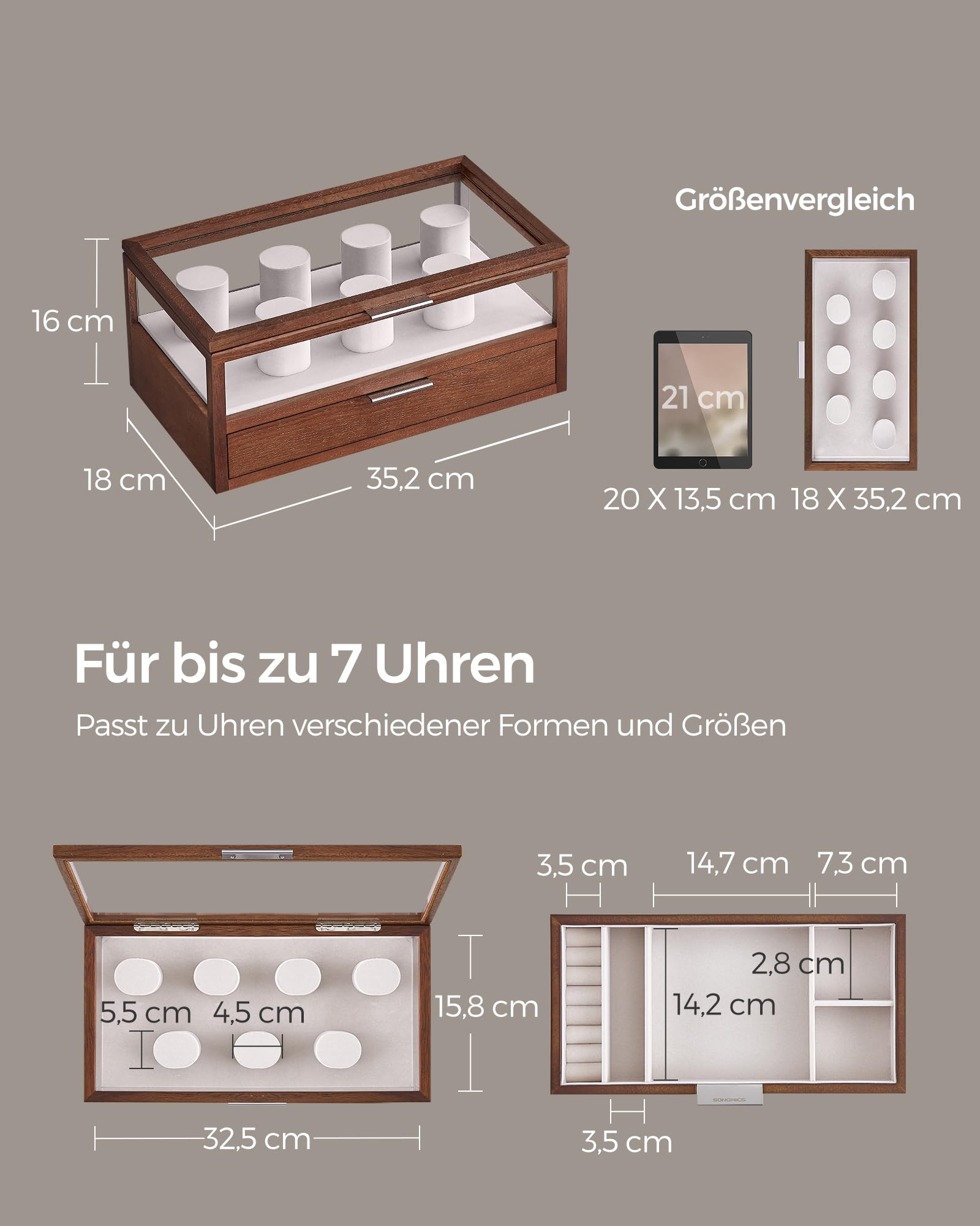 songmics-uhrenbox-2-ebenen-jow007k01-kaffeebraun-uhrenkasten-f-r-7-uhren-mit-acr image 7