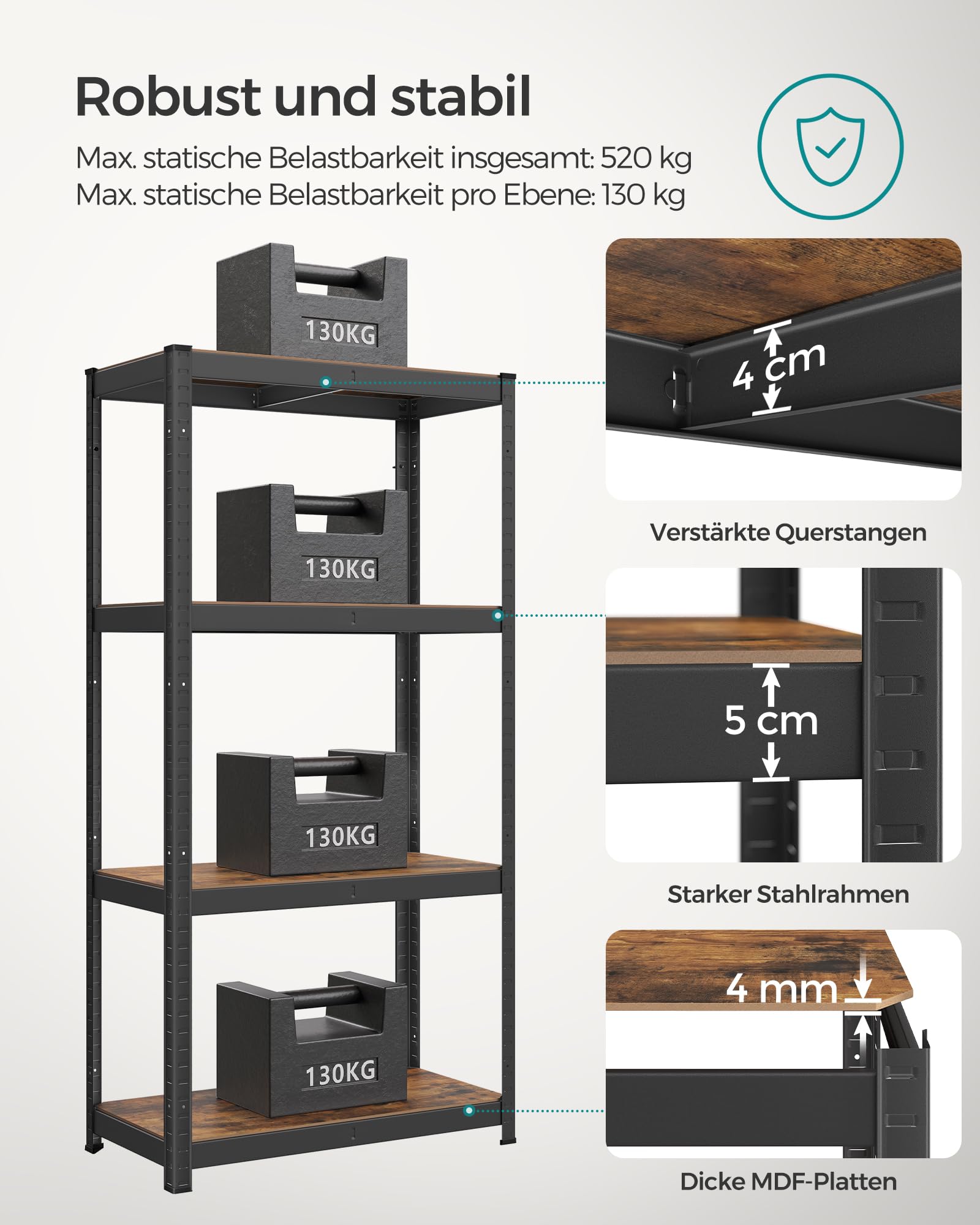 songmics-glr044b11-standregal-40-x-80-x-160-cm-vintagebraun-schwarz image 5