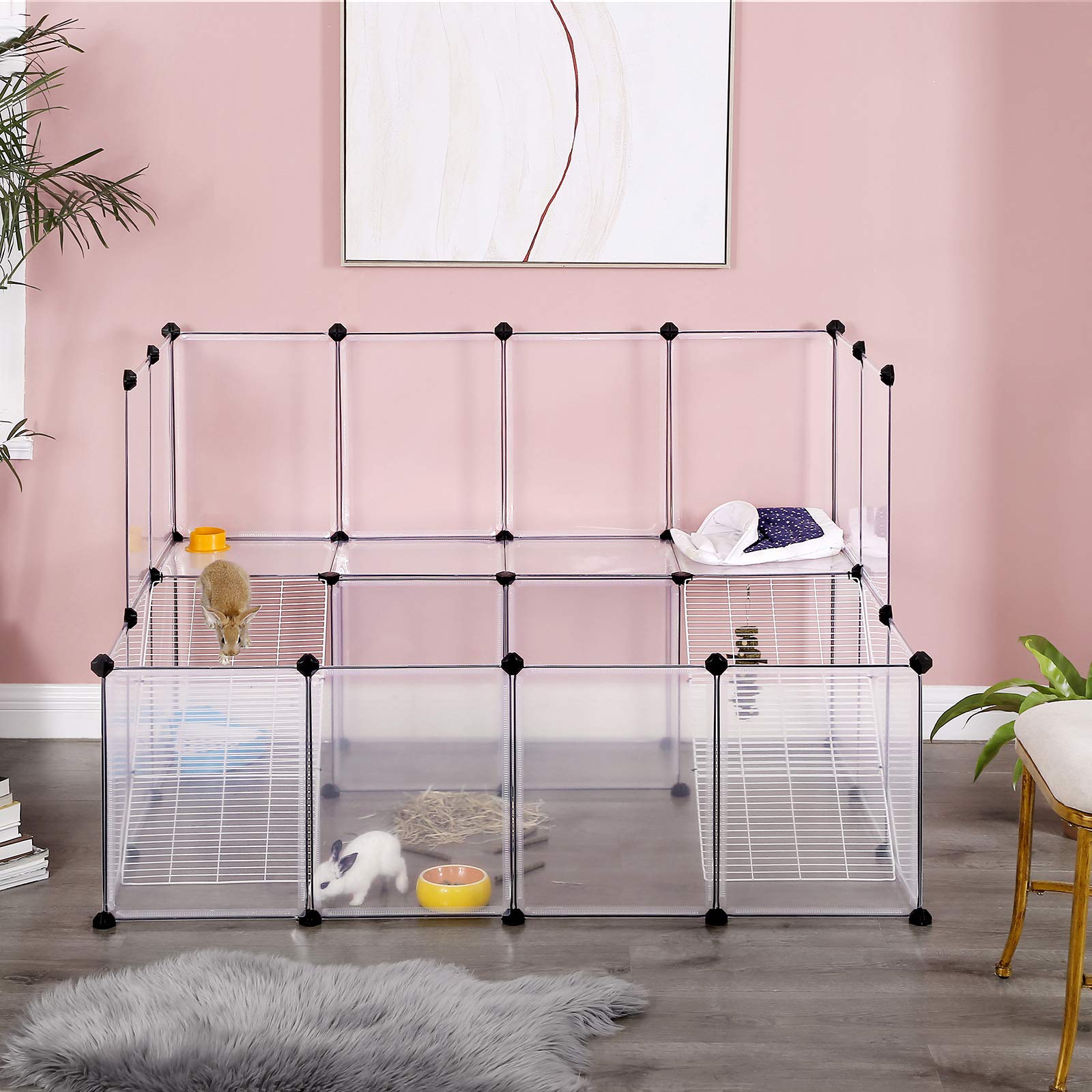 songmics-freigehege-lpc004w01-f-r-kleintiere-143-x-108-x-93-cm-wei image 2