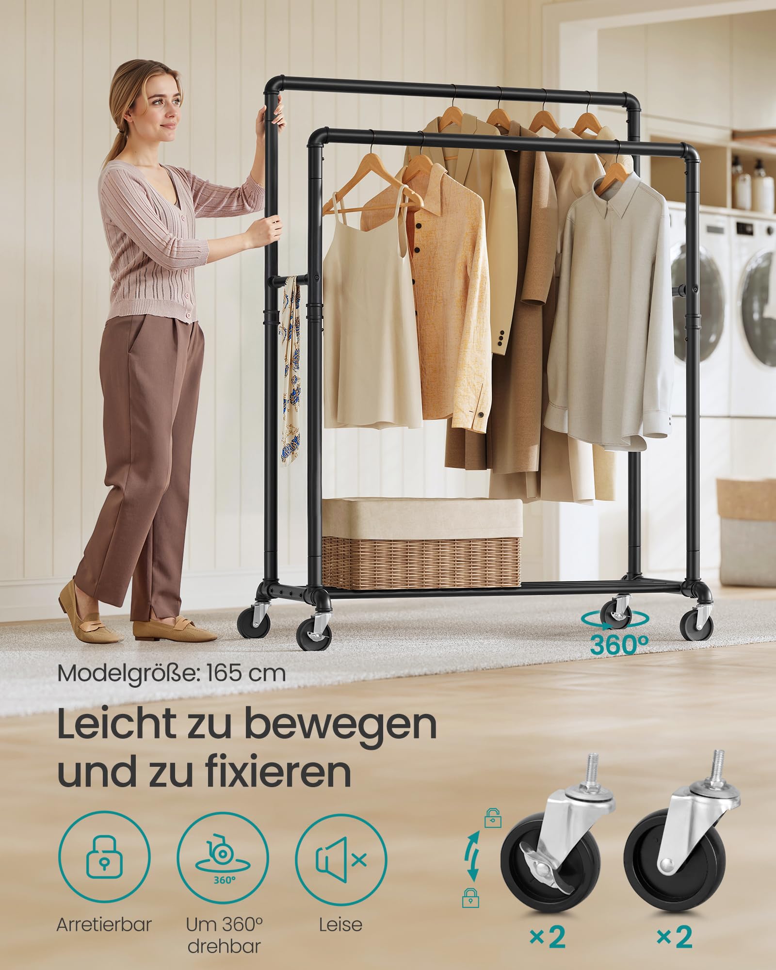 songmics-kleiderst-nder-hsr60b-100-x-59-x-162-cm-schwarz-bis-110-kg-mit-rollen image 6