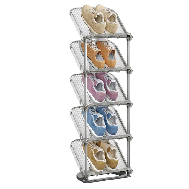 songmics-schuhregal-lpc049gz01-5-ebenen-schuhaufbewahrung-schr-g-grau image 1