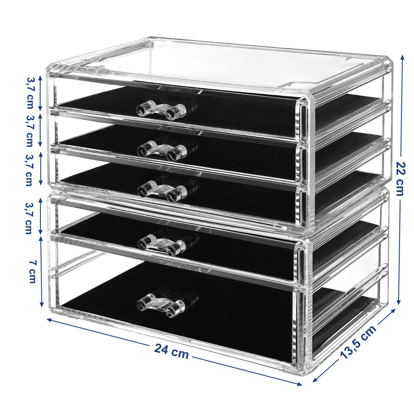 songmics-jmu32tp-make-up-organizer-2er-set-mit-5-schubladen-transparent image 8