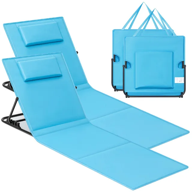 songmics-strandstuhl-2er-set-klappbar-verstellbar-mit-tasche image 1