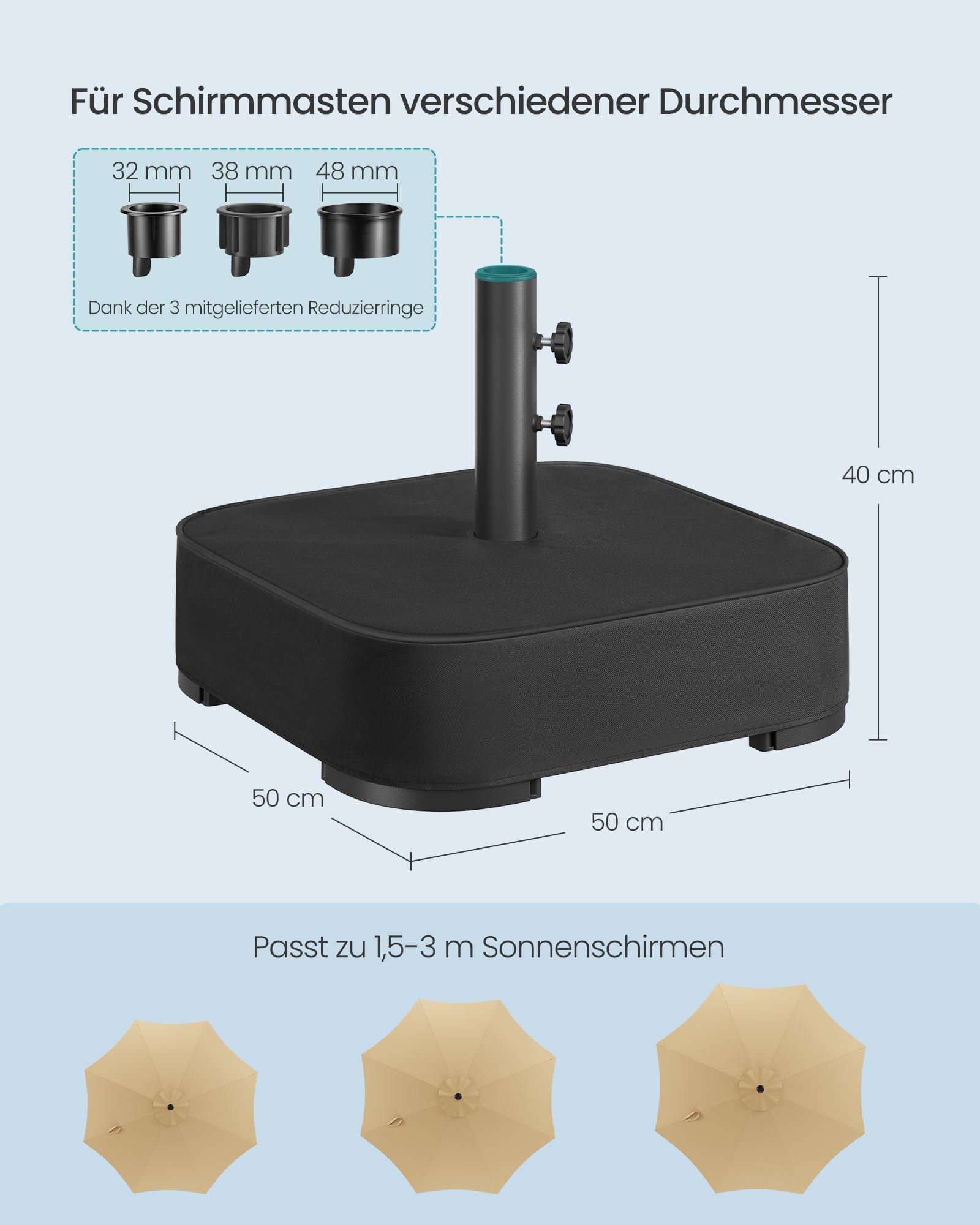 songmics-sonnenschirmst-nder-mit-sand-bef-llbar-schwarz-gub0042b01 image 3