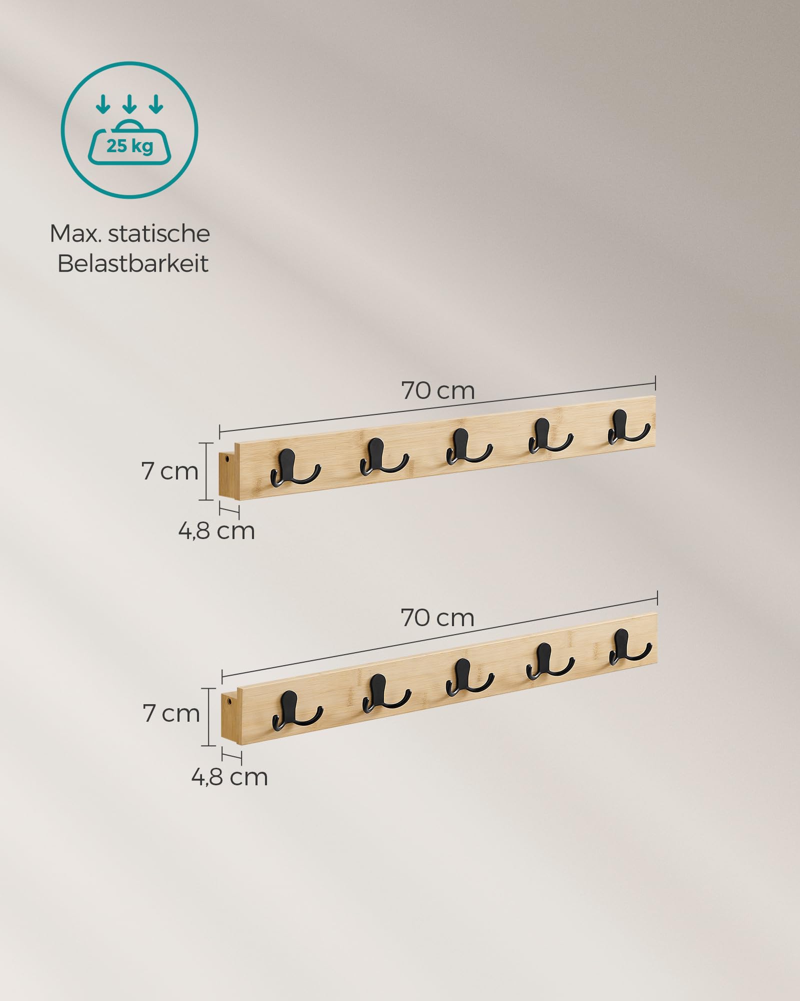 songmics-wandgarderobe-lcr052n01-2er-set-naturbeige-mit-ablage-10-haken image 3