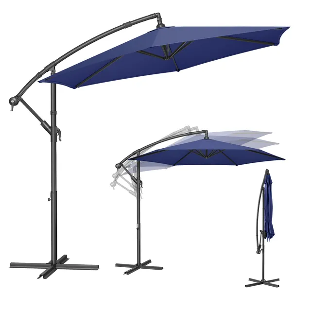 songmics-ampelschirm-300-cm-sonnenschirm-mit-st-nder-uv-schutz-upf-50-6-rippen image 1