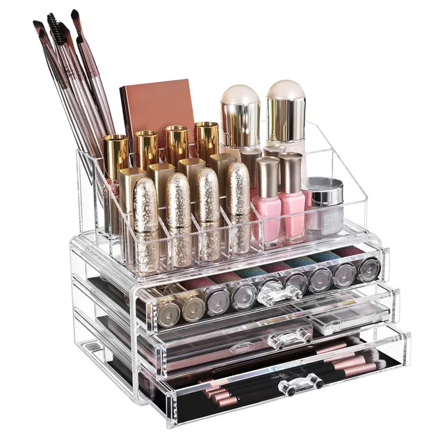 songmics-make-up-organizer-transparent-mit-3-schubladen-15-f-chern image 1
