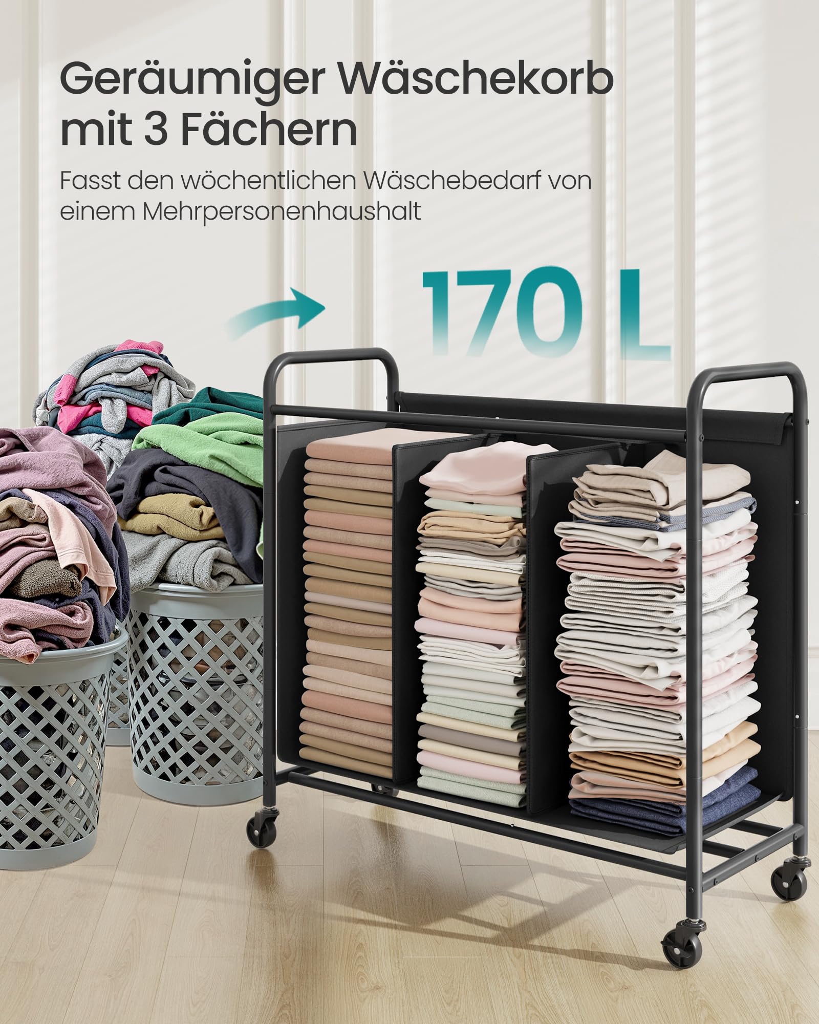 songmics-w-schewagen-rls330b01-mit-rollen-170-l-3-f-cher-tintenschwarz image 3