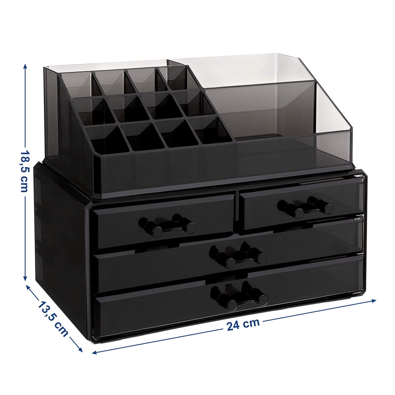 songmics-kosmetik-organizer-jka007bk-medium-schwarz-aus-acryl-mit-schubladen image 6