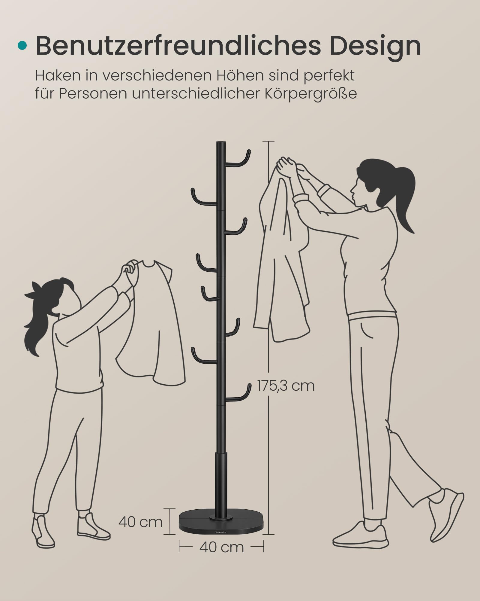songmics-garderobe-kaktus-form-175-3-cm-schwarz-kleiderst-nder-mit-8-haken image 5