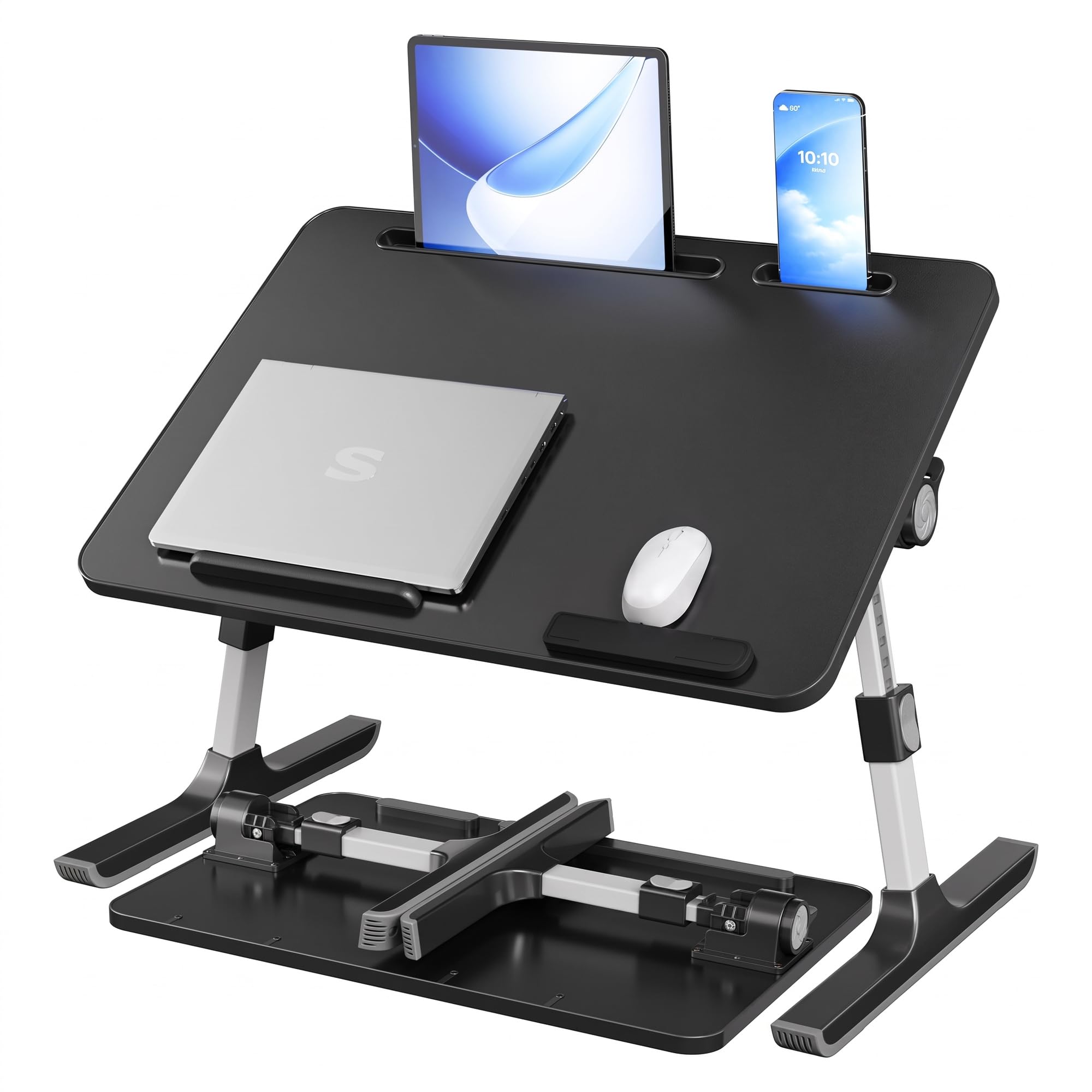 songmics-laptoptisch-60x40-cm-betttisch-h-henverstellbar-schwarz image 1