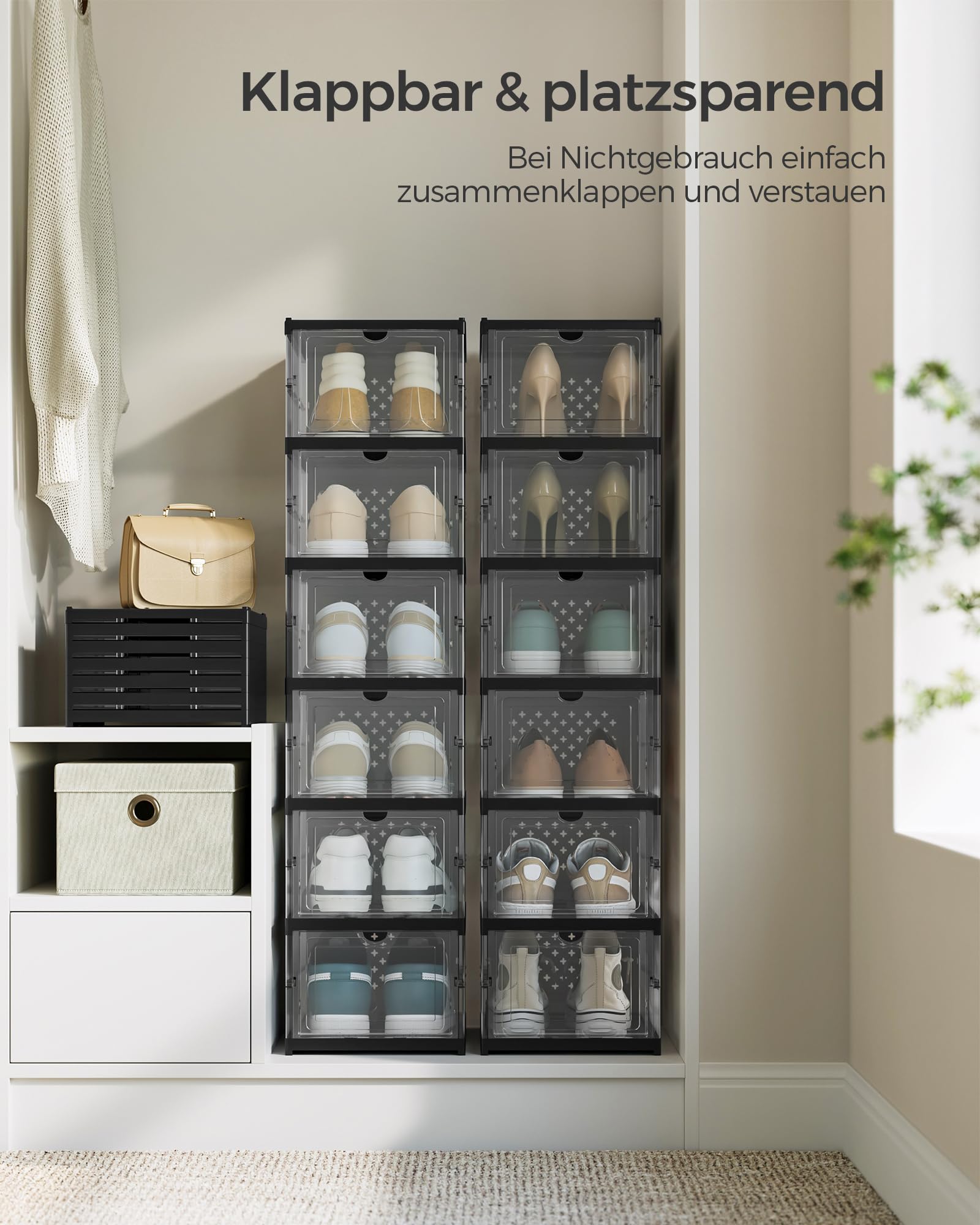 songmics-schuhschrank-2er-set-mit-12-schuhboxen-transparent-tintenschwarz-lsp206 image 7