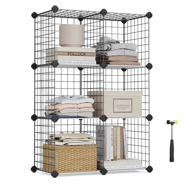 songmics-netzregal-lpi111h-mit-6-w-rfeln-63-x-31-x-93-cm-schwarz image 1