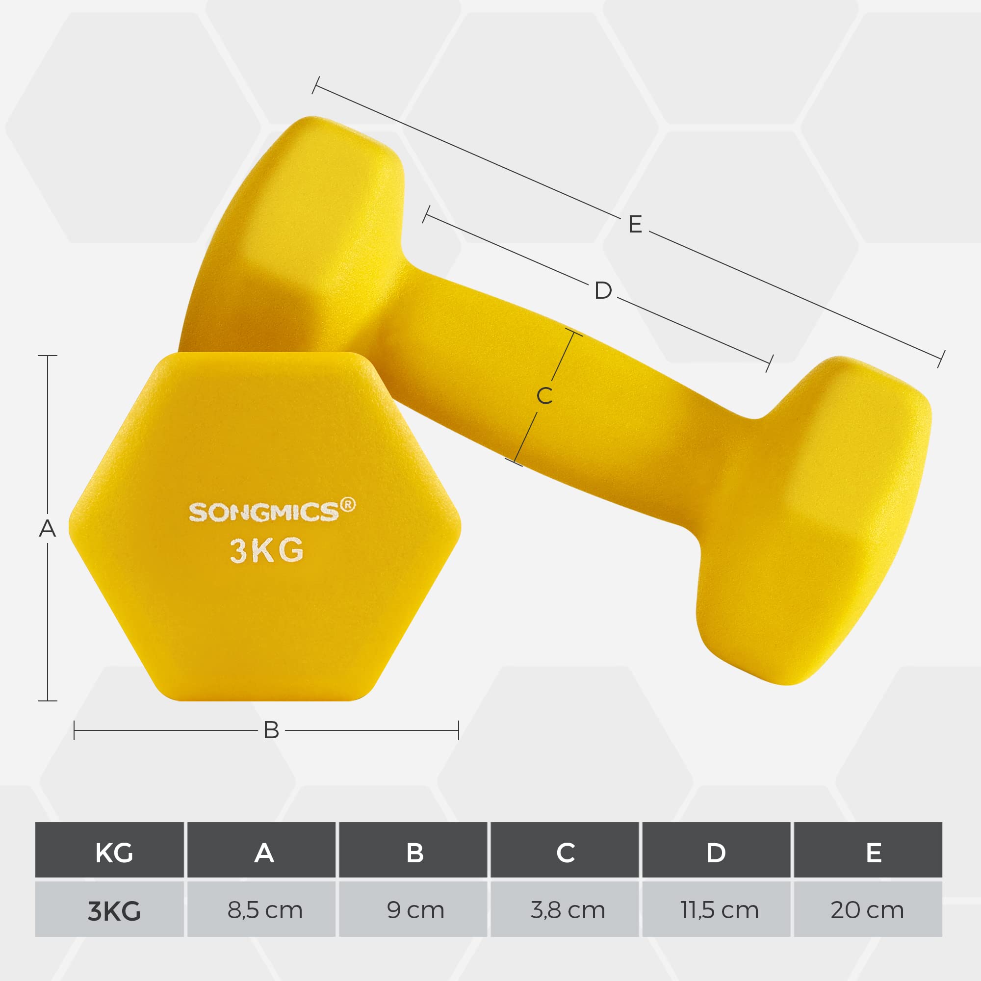 songmics-hanteln-2er-set-2-x-3-kg-neopren-kurzhanteln-gelb image 4