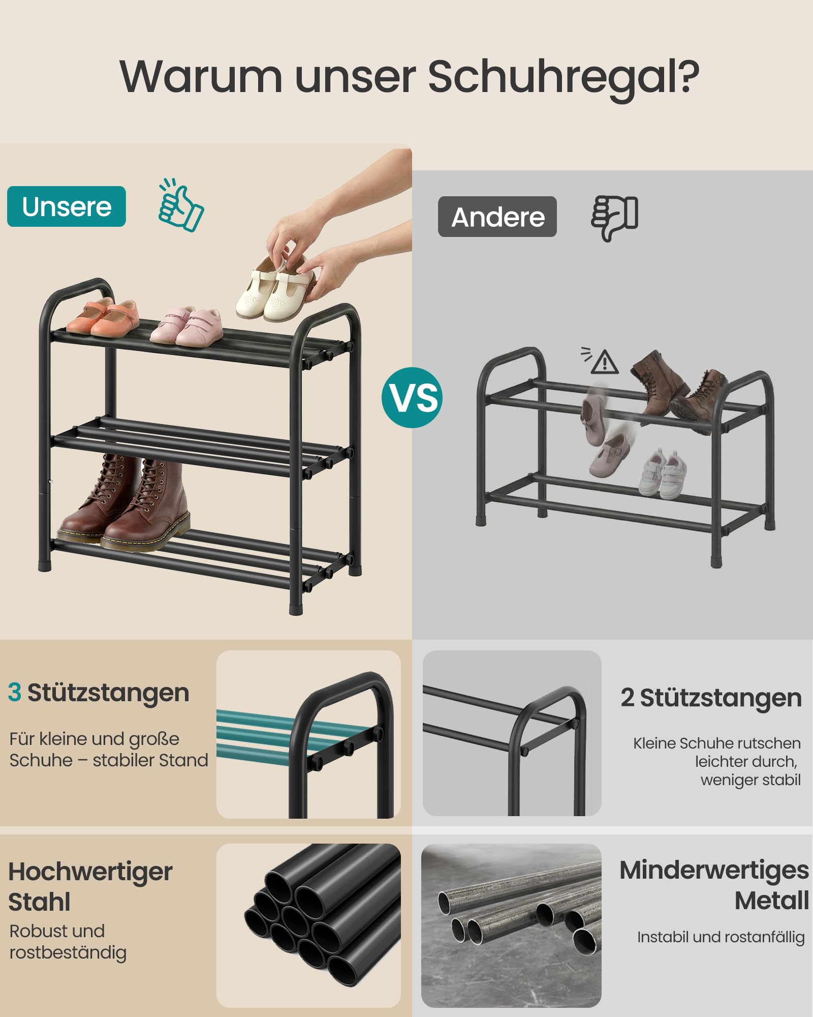 songmics-schuhregal-ausziehbar-2-ebenen-44-5-82-4-cm-metall-tintenschwarz-lmr026 image 5