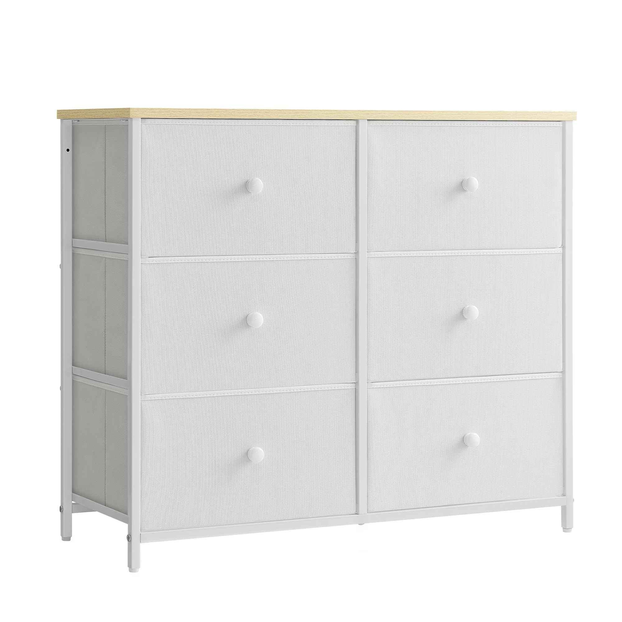 songmics-kommode-6-stoffschubladen-cremewei-eichenfarben-lts323w57 image 1