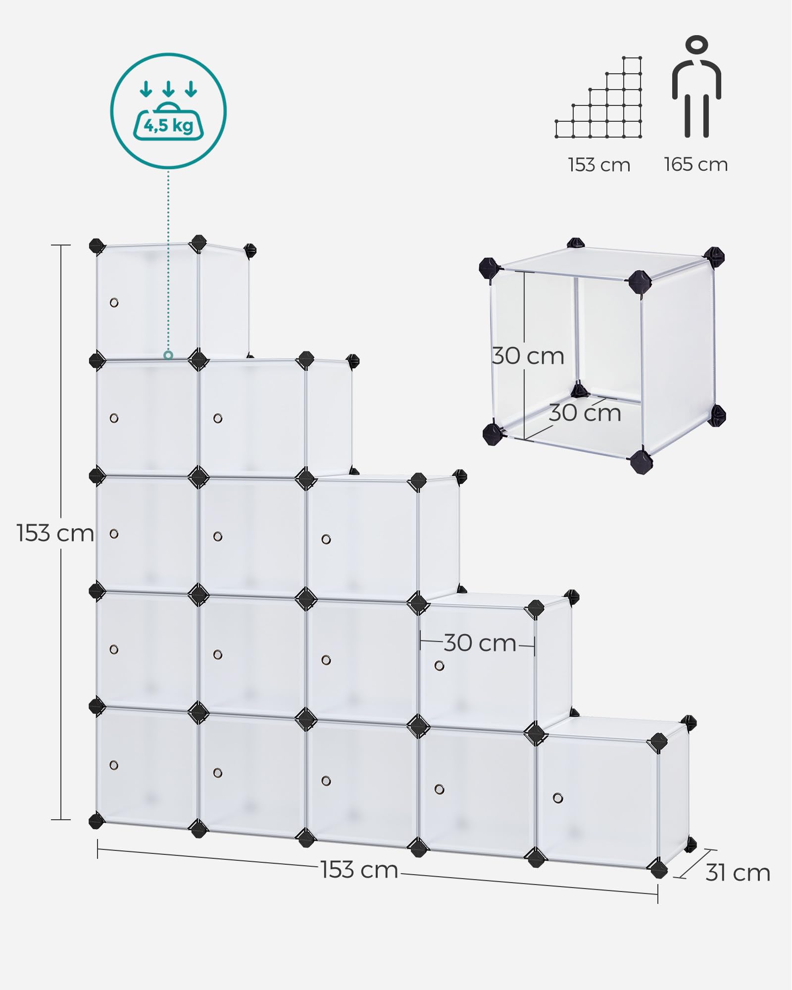 songmics-steckregal-16-w-rfel-kleiderschrank-wei-lpc44bs-mit-t-ren image 3