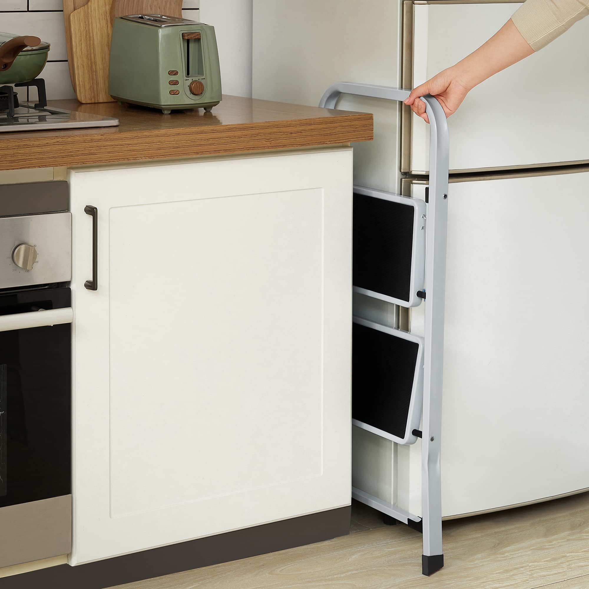 songmics-klapptritt-gsl01wt-stahl-46-x-32-x-17-cm-bis-150-kg-wei image 7
