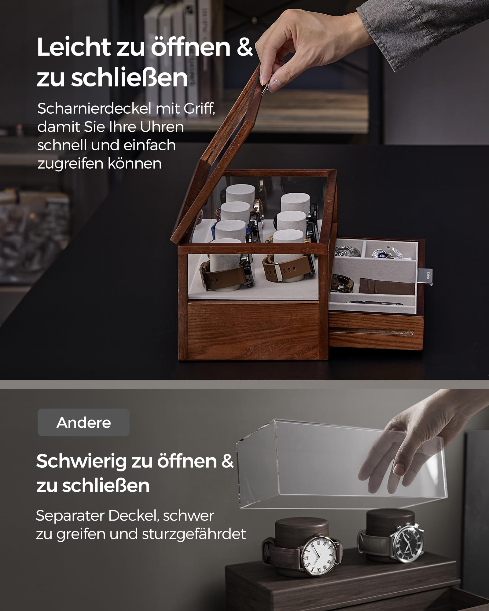 songmics-uhrenbox-2-ebenen-jow007k01-kaffeebraun-uhrenkasten-f-r-7-uhren-mit-acr image 6