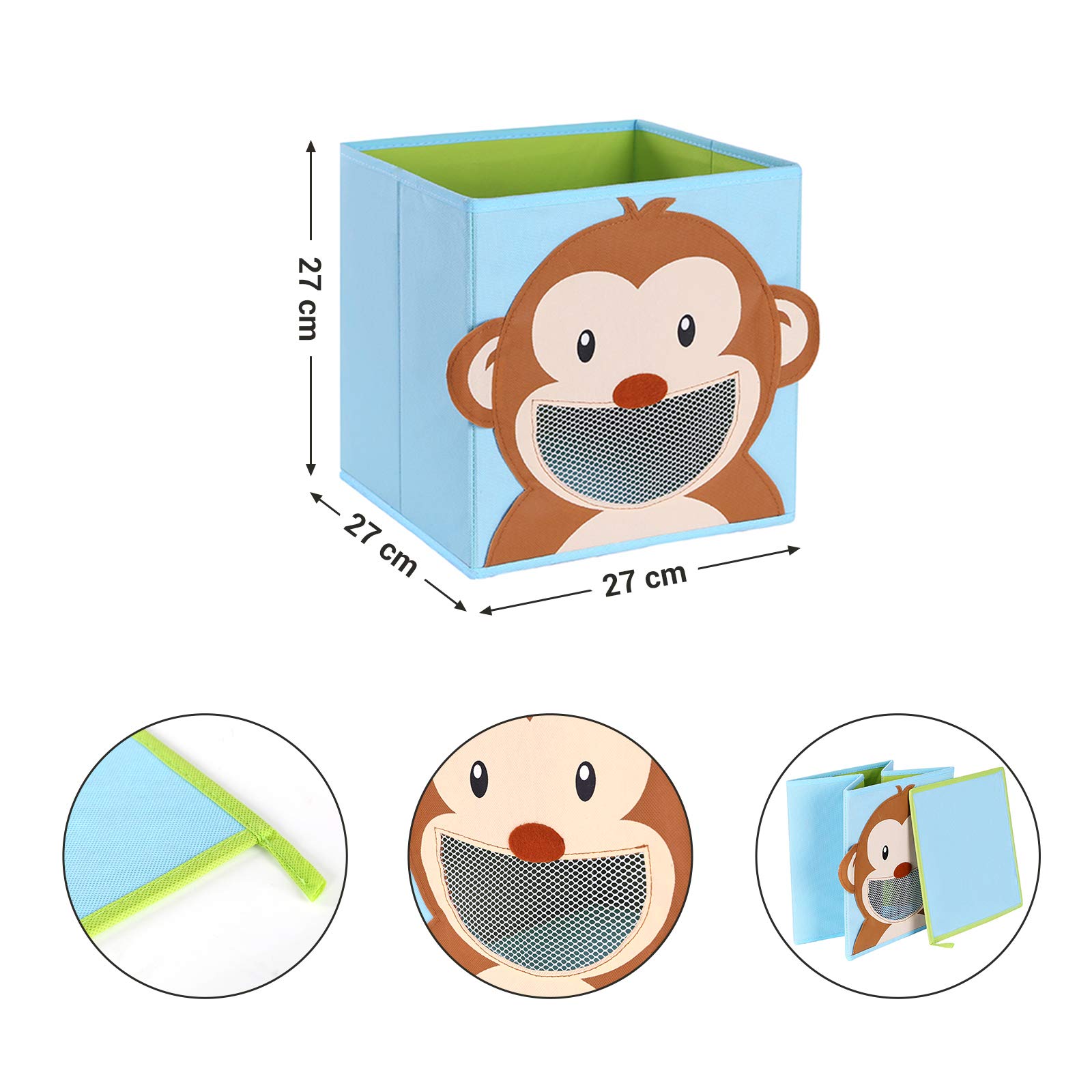 songmics-aufbewahrungsbox-kinder-3er-set-27x27x27-cm-tiermotive image 5