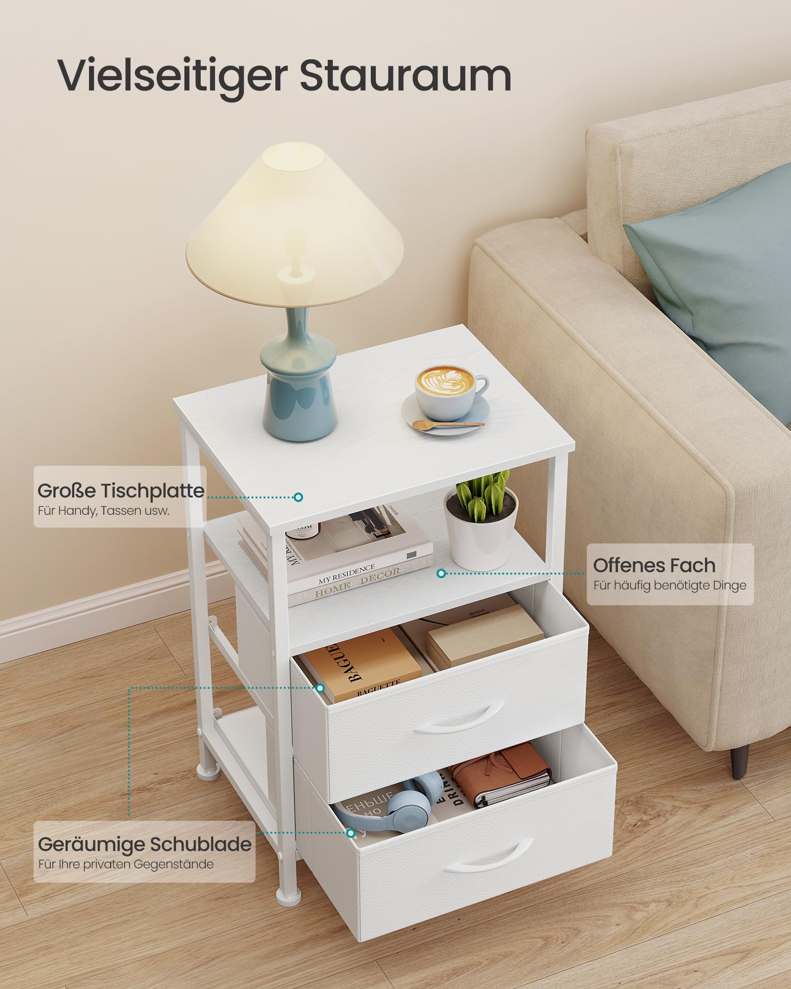 songmics-nachttisch-beistelltisch-2-schubladen-stahl-39-6x30x60-4cm-wolkenwei image 4