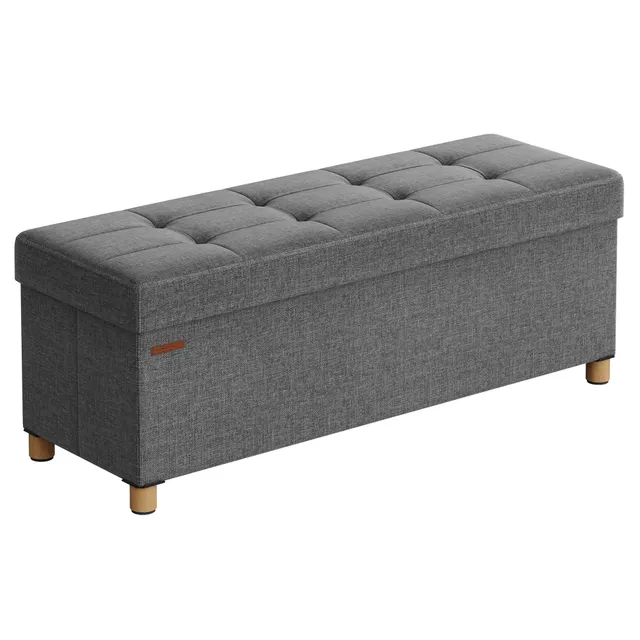 songmics-sitzhocker-mit-stauraum-110-cm-300-kg-leinenimitat image 1