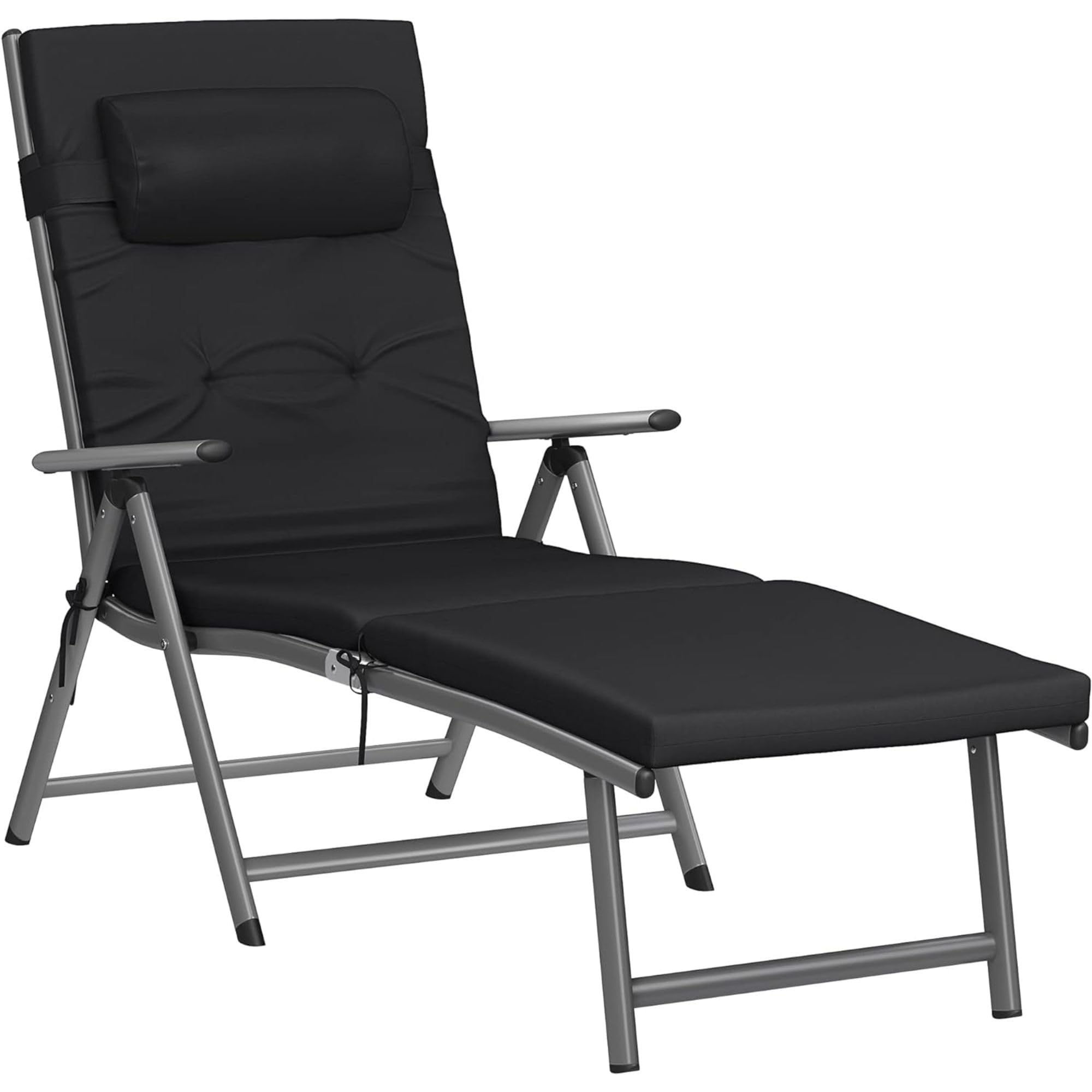 songmics-sonnenliege-klappbar-mit-6-cm-polster-schwarz image 5