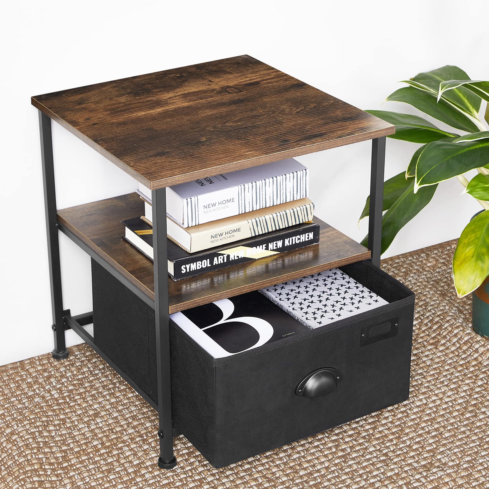 songmics-nachttisch-lvt02h-mit-schublade-und-2-ablagen-vintagebraun-schwarz image 8
