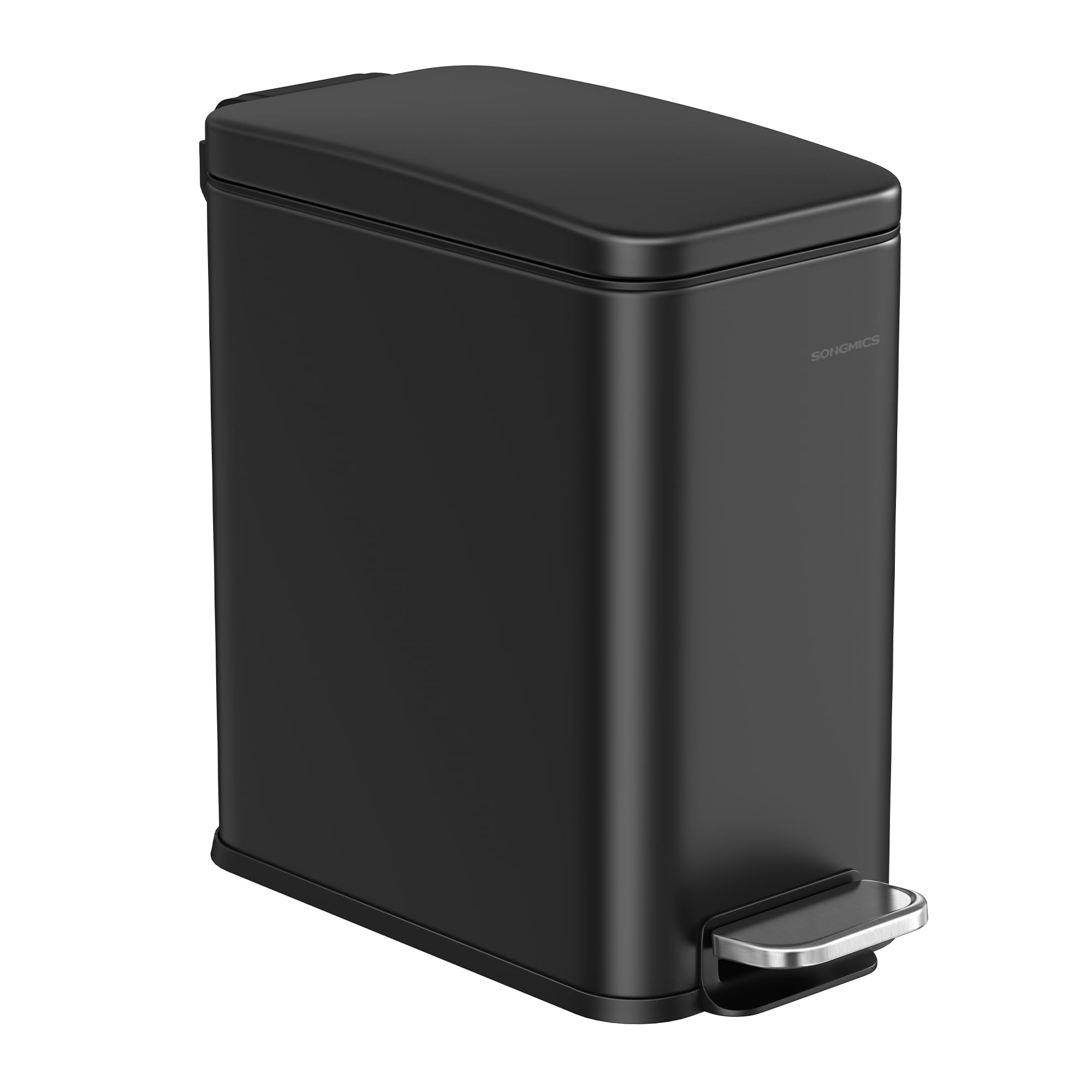 songmics-kosmetikeimer-10-liter-edelstahl-tretm-lleimer-mit-inneneimer image 1