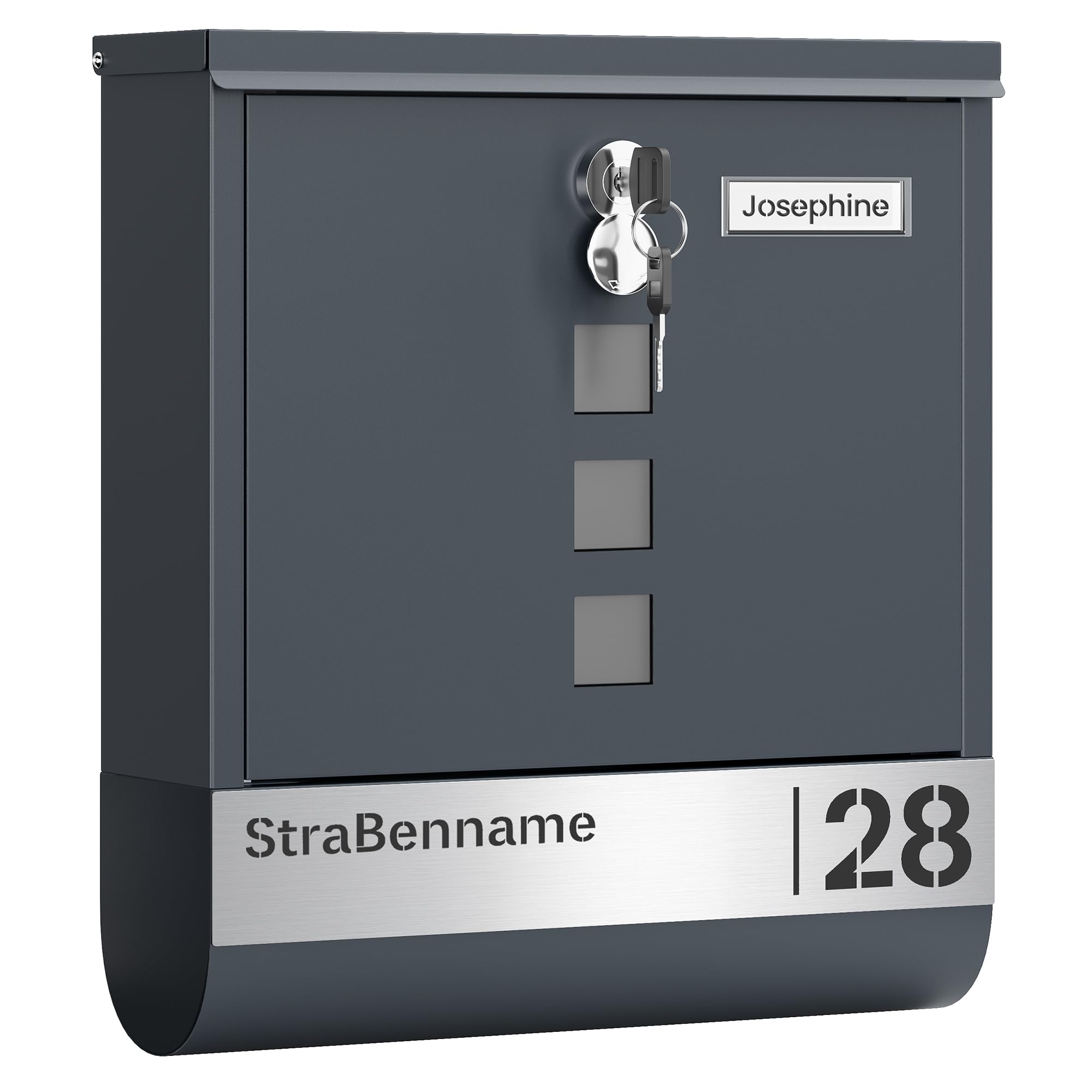 songmics-briefkasten-personalisiert-mit-namensschild-und-schloss image 8