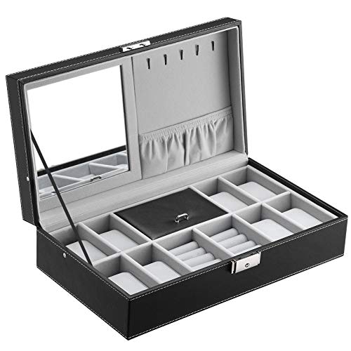 songmics-uhrenkoffer-jwb41b-uhrenbox-f-r-8-uhren-mit-spiegel-schwarz image 8