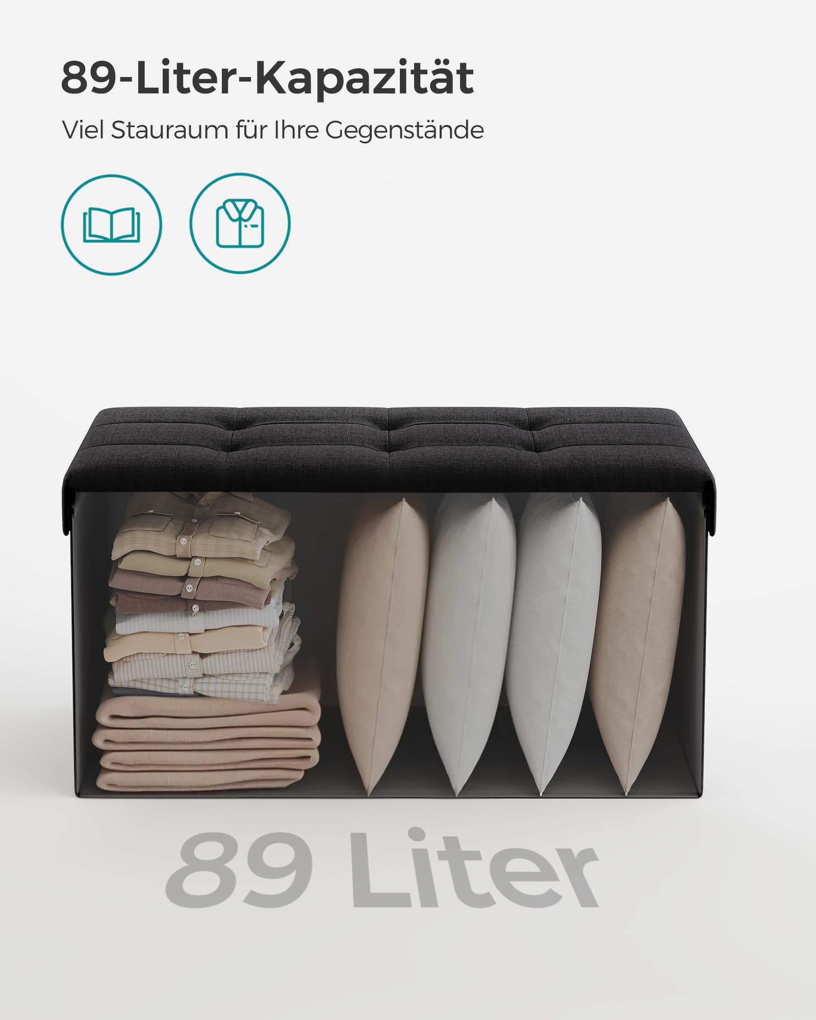 songmics-sitzhocker-mit-stauraum-76-cm-klappbar-tintenschwarz-89-liter-bis-300-k image 5