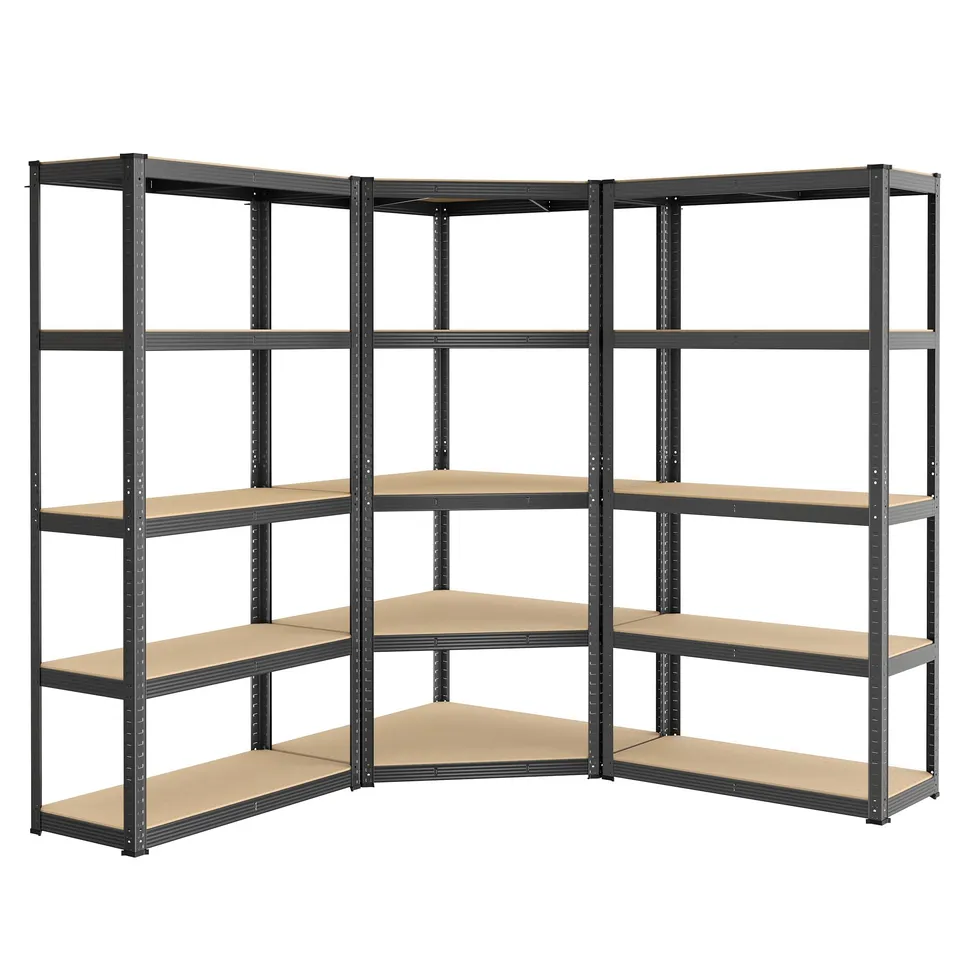 songmics-eckregal-set-glr070b03-schwerlastregal-5-ebenen-160x160x180-cm-tintensc image 1