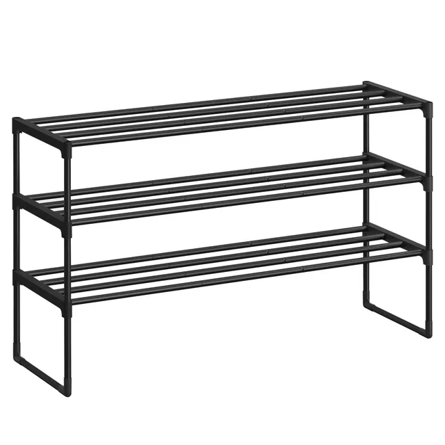 songmics-schuhregal-3-ebenen-lsa303b02-metall-30-x-92-x-55-cm-schwarz image 1