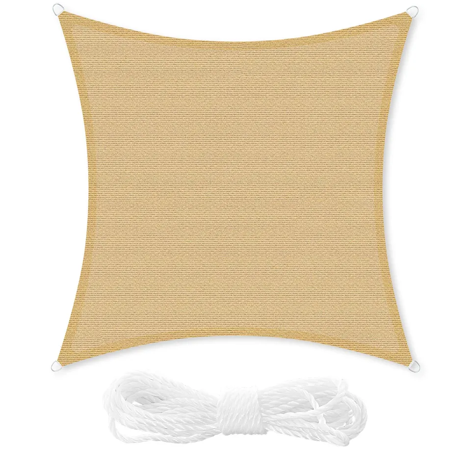 songmics-sonnensegel-3-7-x-3-7-m-hdpe-sandgelb-gss002y01 image 1