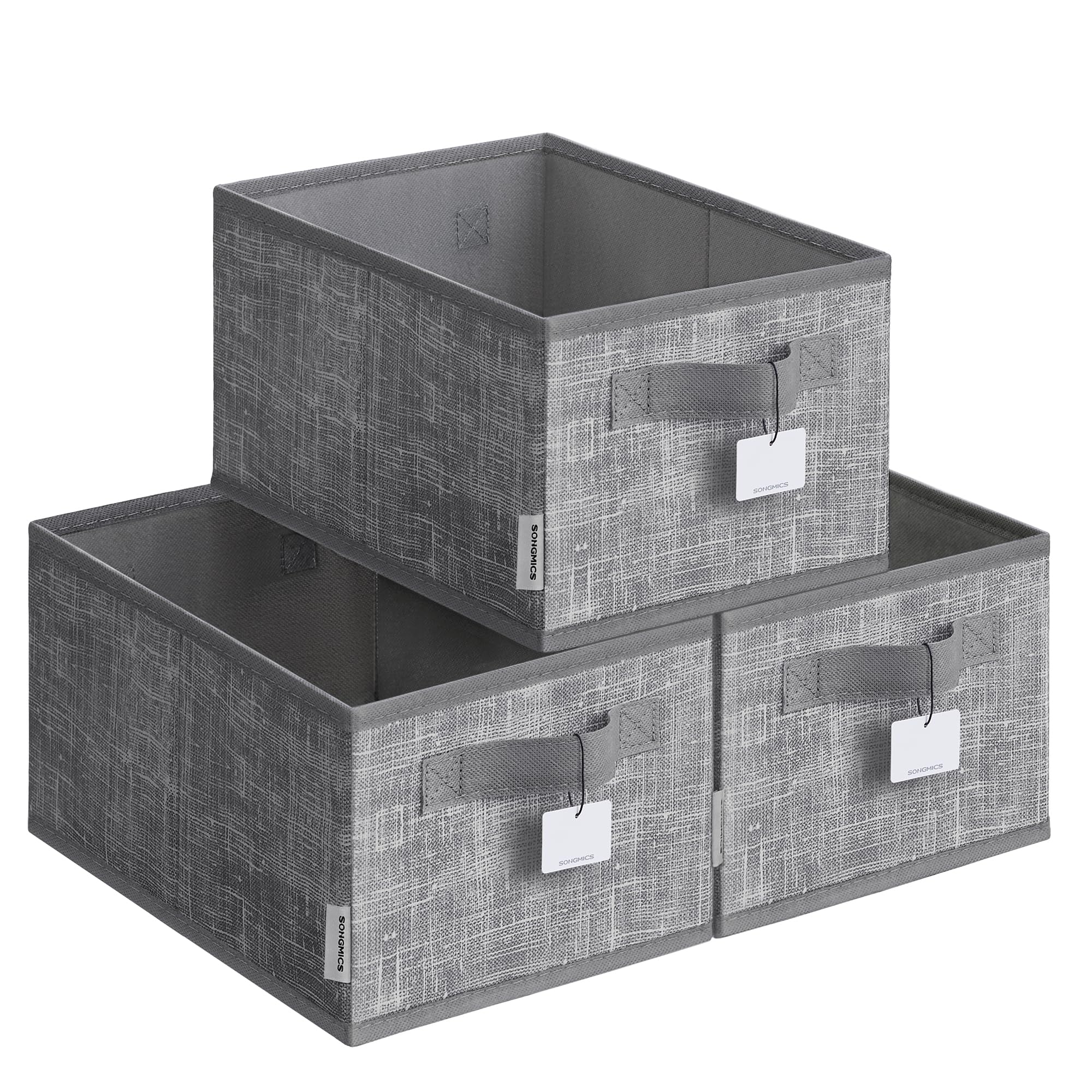 songmics-aufbewahrungsbox-3er-set-30-x-20-x-15-cm-schilfgrau-rob415g01 image 1
