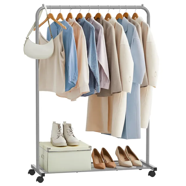 songmics-kleiderst-nder-auf-rollen-91-cm-grau-40-kg-hsr025g01 image 1