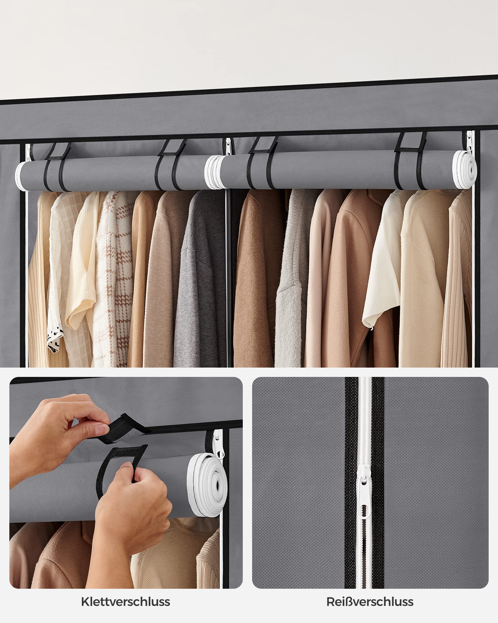 songmics-stoffschrank-kleiderschrank-45x127x176-cm-2-h-ngef-cher-grau-ryg008g02 image 4